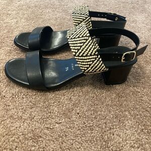 Italian Shoemakers Black and Cream Heels